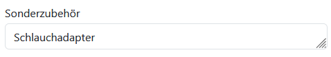 Sonderzubehör